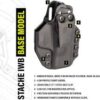 Blackhawk Stache IWB Base Holster Kit for Glock 19/19x/23/32/44/45 Black Ambi - Image 3